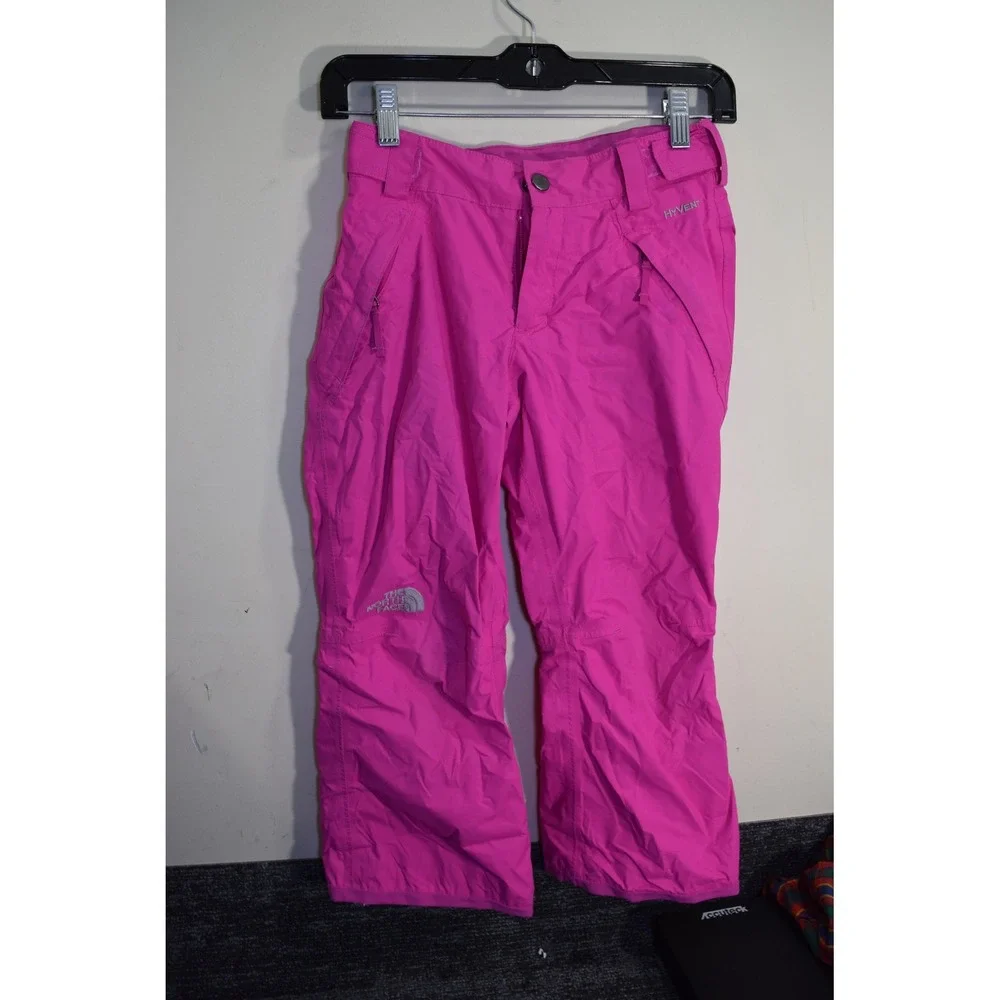 2014 North Face HYVENT Winter Ski Snow Pants Shell GIRLS S 7 8 Fushia Pink